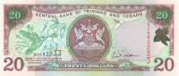 20 долларов Тринидада и Тобаго 2002 года р44